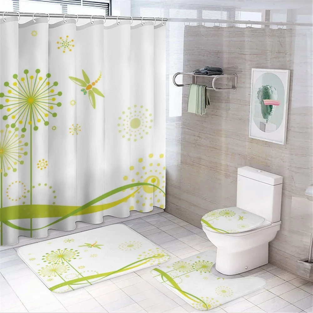 Spring Dandelion Art — 4-Piece Bathroom Set preview
