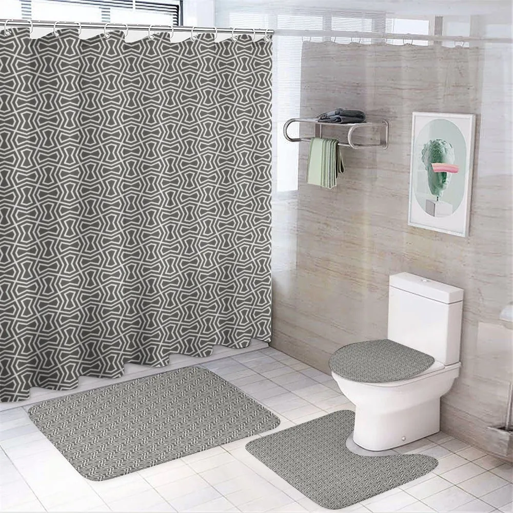 Abstract Style 4-Piece Bathroom Set product video