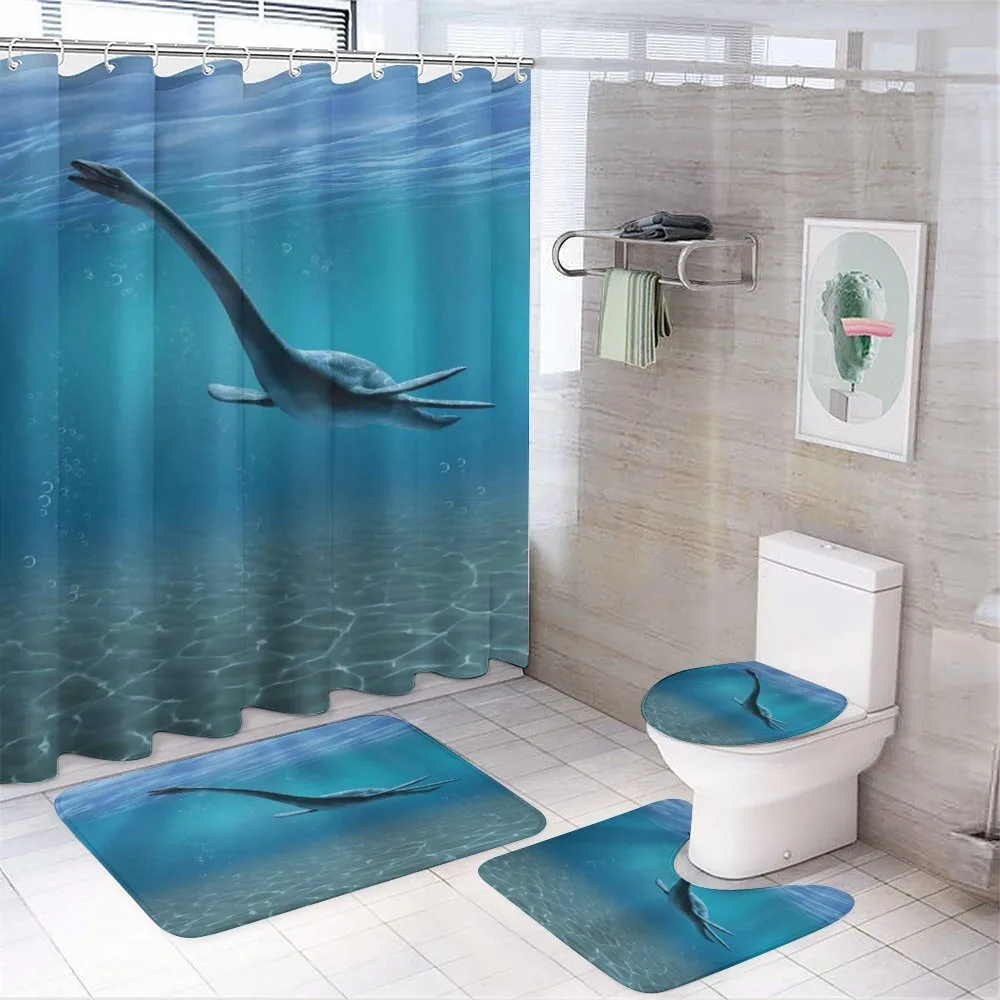 Aquatic Dinosaur 4-Piece Bathroom Set product video