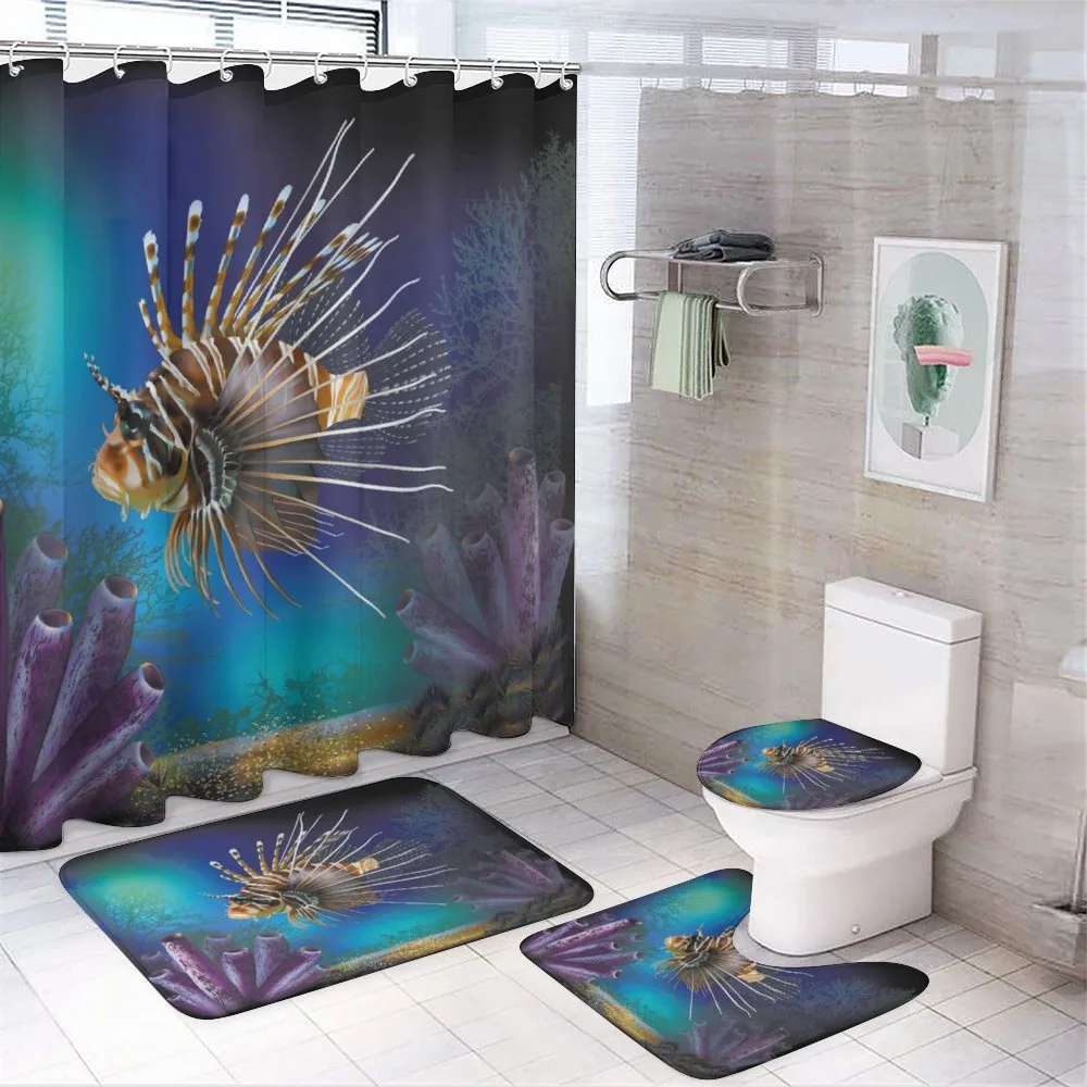 Bubble Fish and Plants — 4-Piece Bathroom Set preview