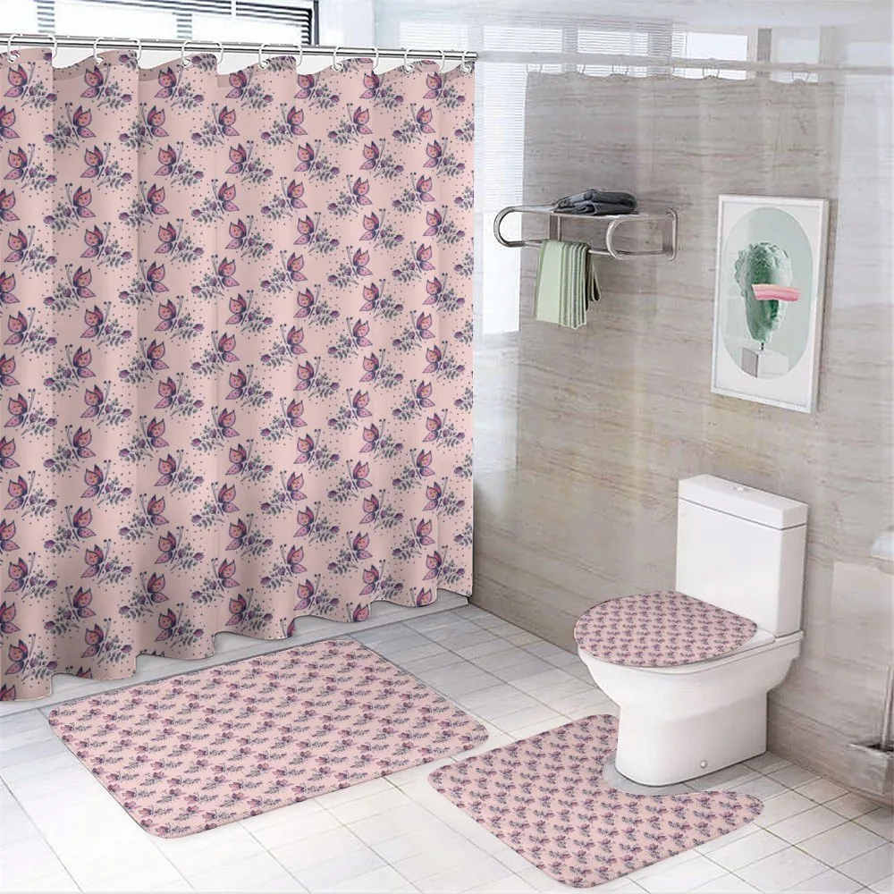 Butterfly Vivid Bouquet — 4-Piece Bathroom Set preview