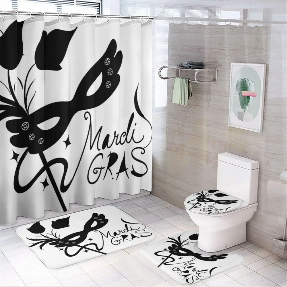 Classic Mask Flowers — 4-Piece Bathroom Set preview