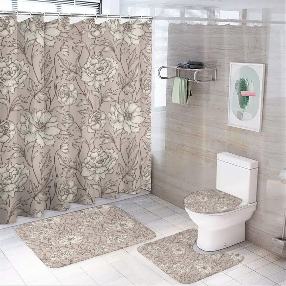 Classical Flower Petals — 4-Piece Bathroom Set preview