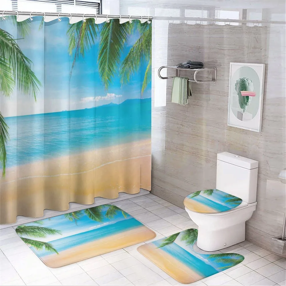 Exotic Lagoon Sand Ocean — 4-Piece Bathroom Set preview