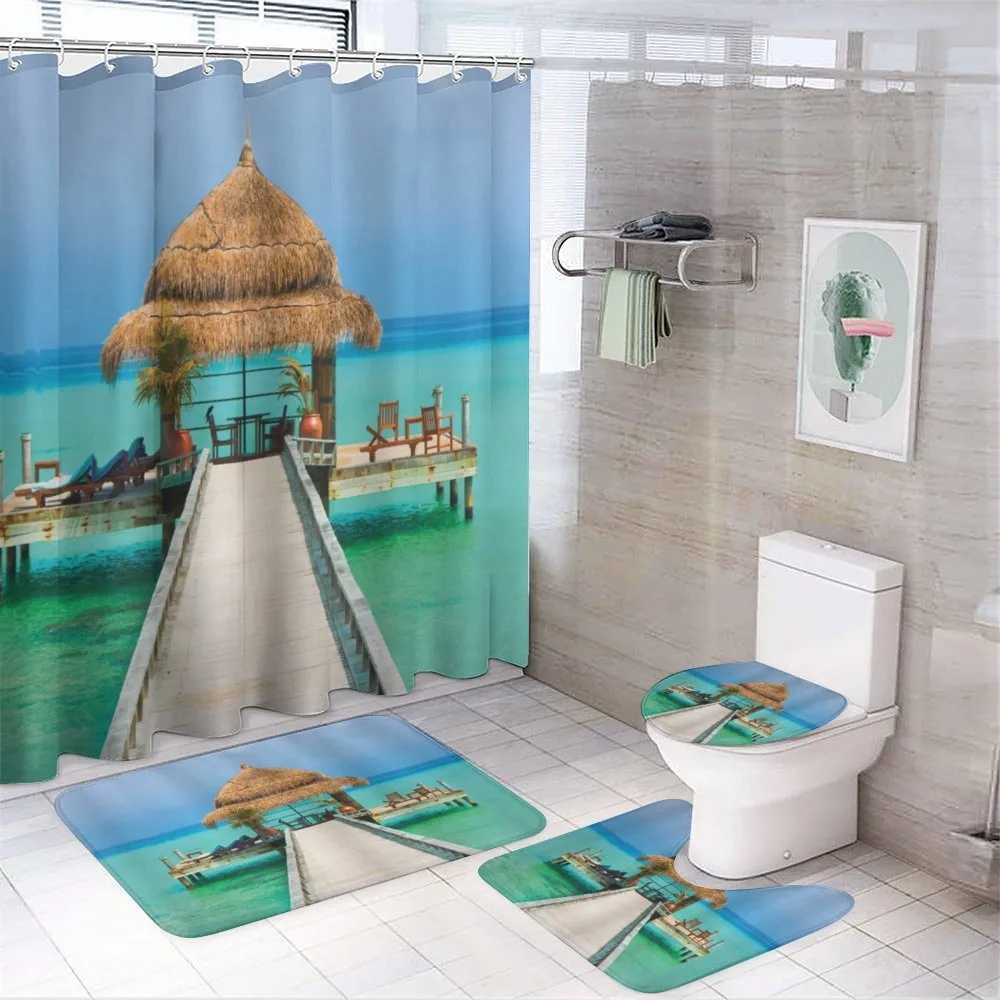 Maldives Beach Relaxation — 4-Piece Bathroom Set preview