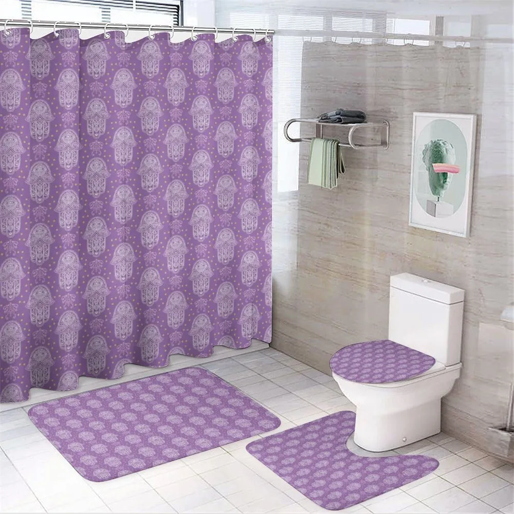 Mystic Curlicues Flowers — 4-Piece Bathroom Set preview