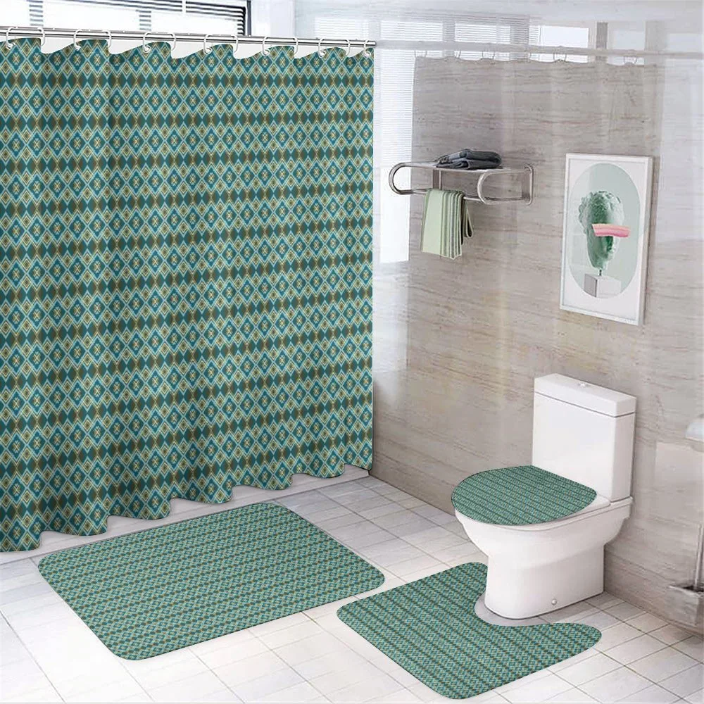 Overlapping Diamond Shape — 4-Piece Bathroom Set preview