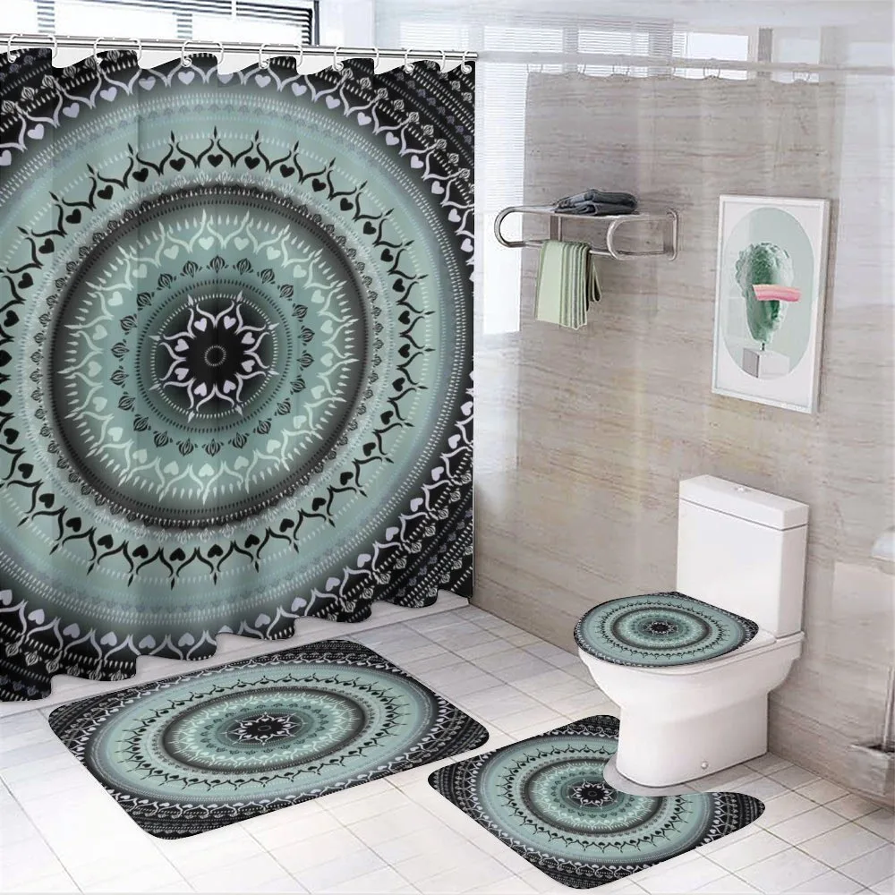 Vintage Mandala Circles — 4-Piece Bathroom Set preview