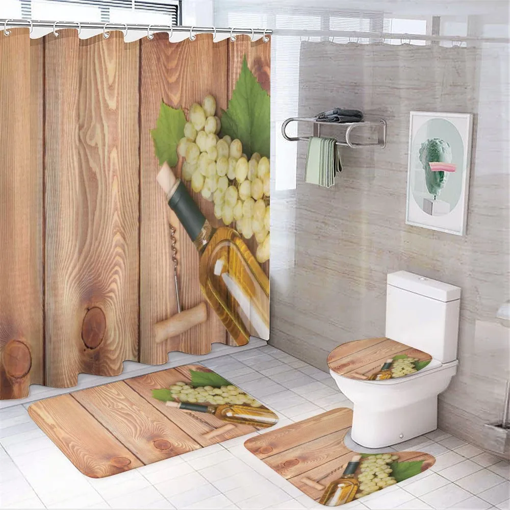 White Grapes Bottle — 4-Piece Bathroom Set preview