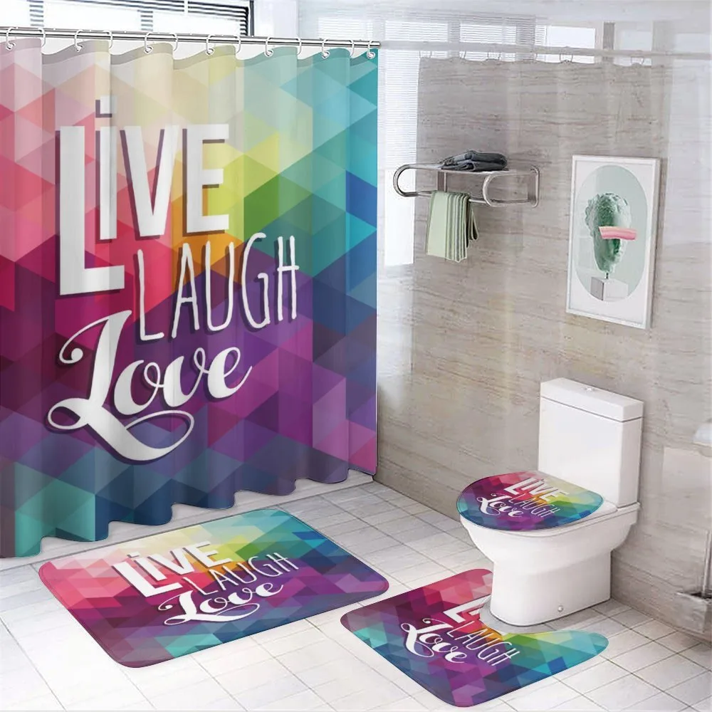 Words Mosaic — 4-Piece Bathroom Set preview