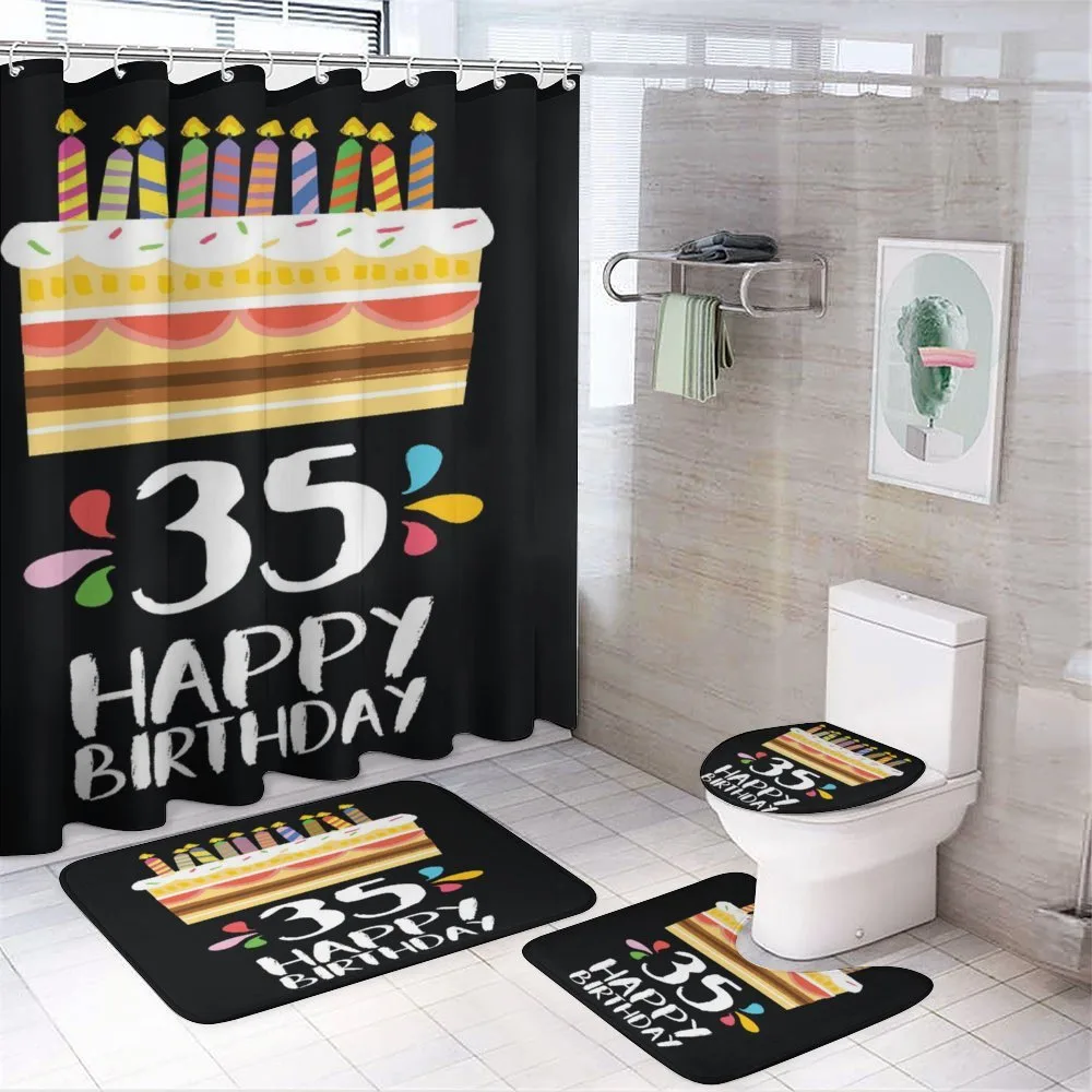Cake Candles Art 4-Piece Bathroom Set product video