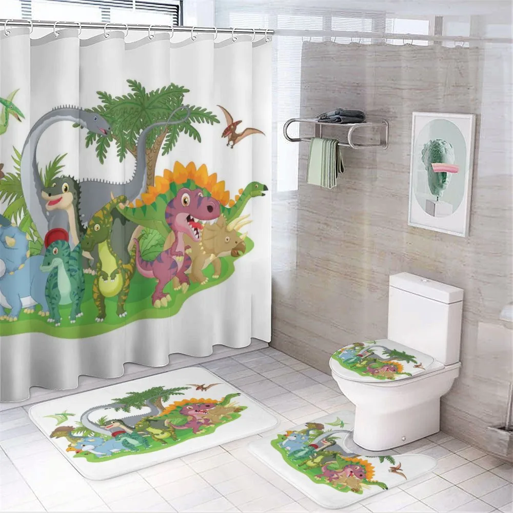 Cartoon Group Dinosaur — 4-Piece Bathroom Set preview
