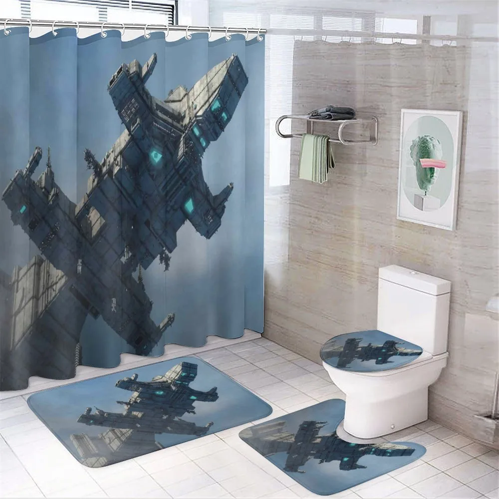 Cosmos Alien Ship — 4-Piece Bathroom Set preview
