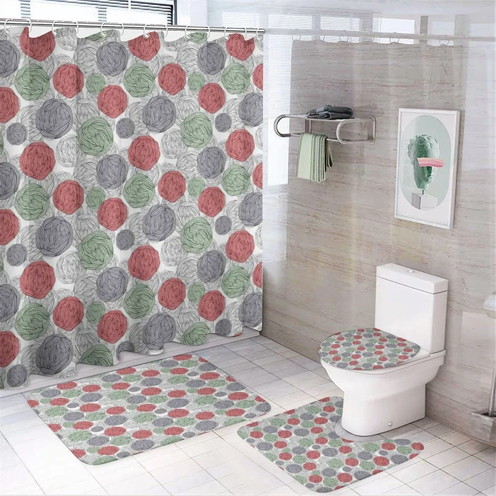 Knitting Balls Vintage — 4-Piece Bathroom Set preview