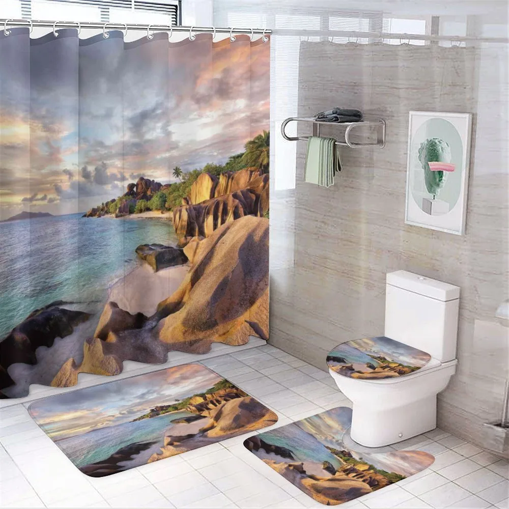 Rock Sandy Beach Island — 4-Piece Bathroom Set preview