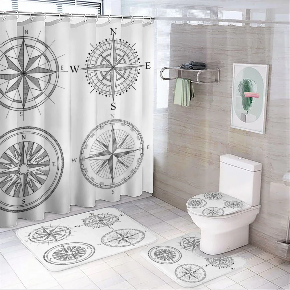 Seafaring Monochrome — 4-Piece Bathroom Set preview