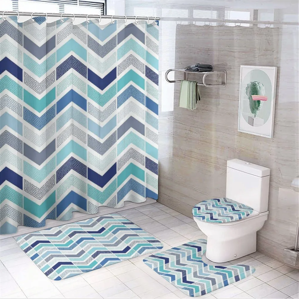 Seamless Doodle Style — 4-Piece Bathroom Set preview