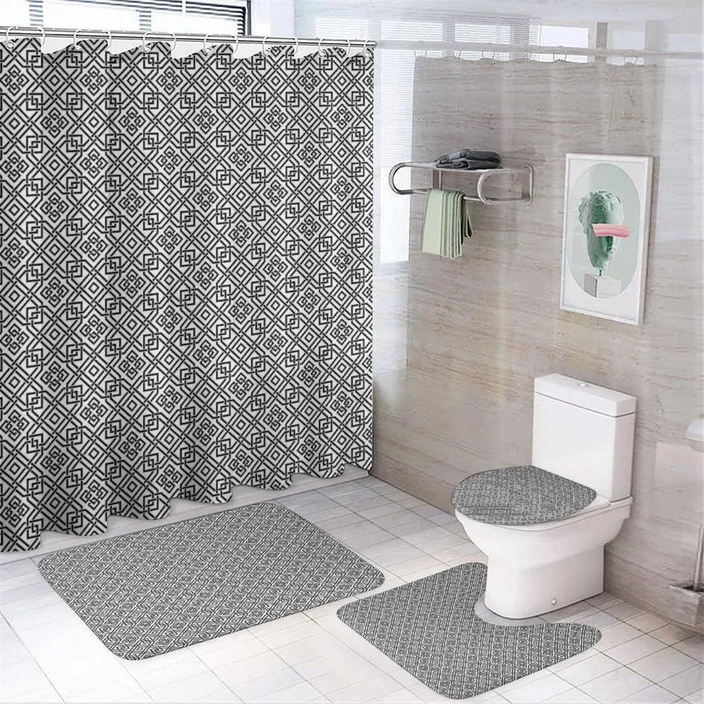 Traditional Knot Pattern — 4-Piece Bathroom Set preview