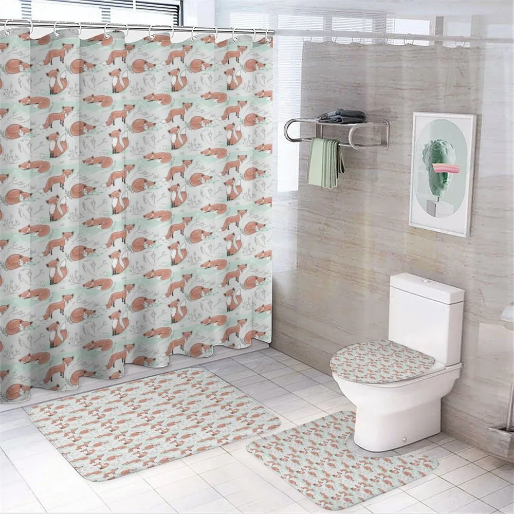 Wild Forest Animals Polka Dots — 4-Piece Bathroom Set preview