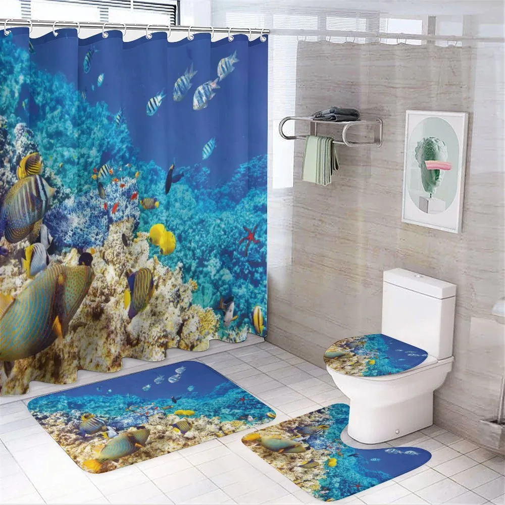 Aquatic Corals — 4-Piece Bathroom Set preview