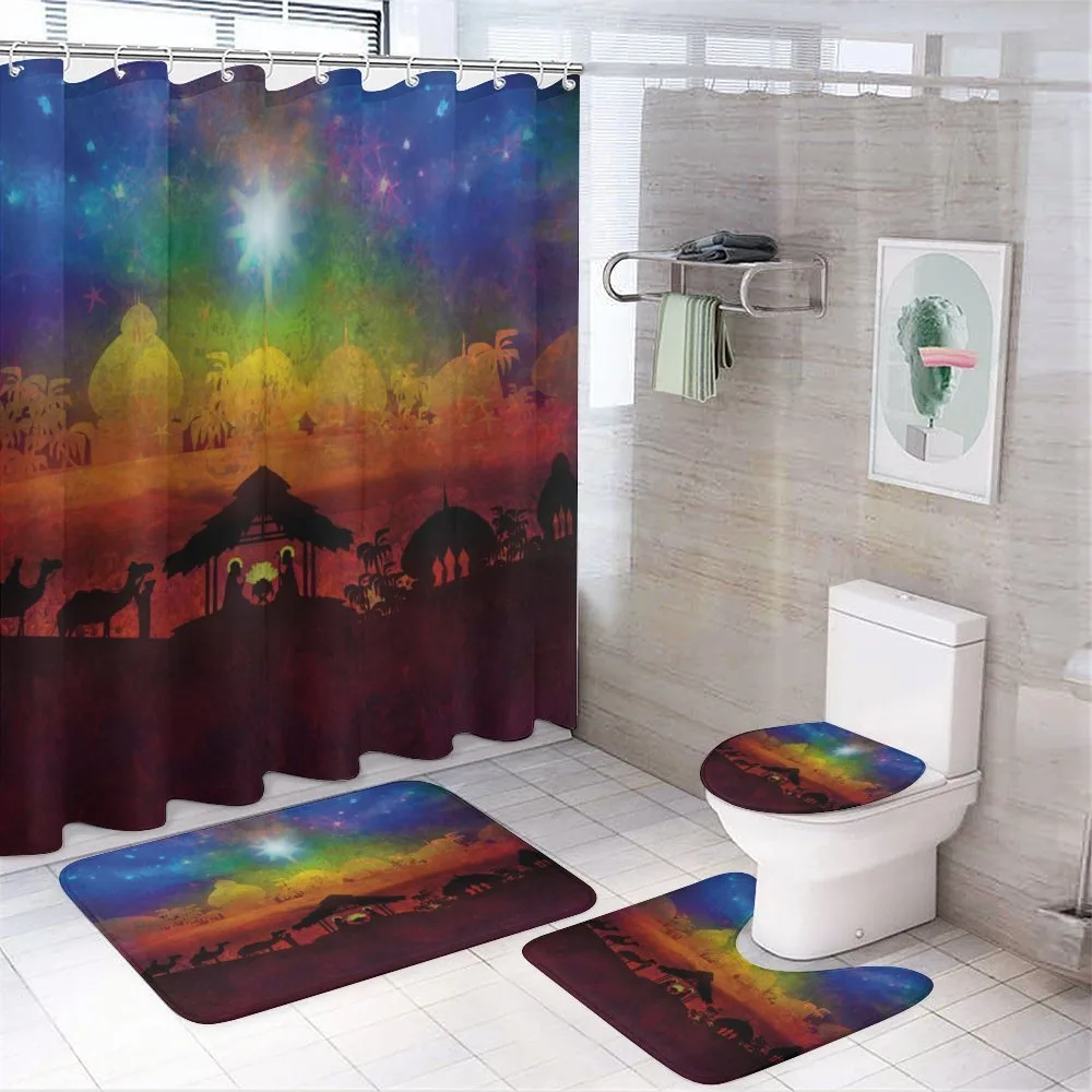 Birth in Bethlehem 4-Piece Bathroom Set product video