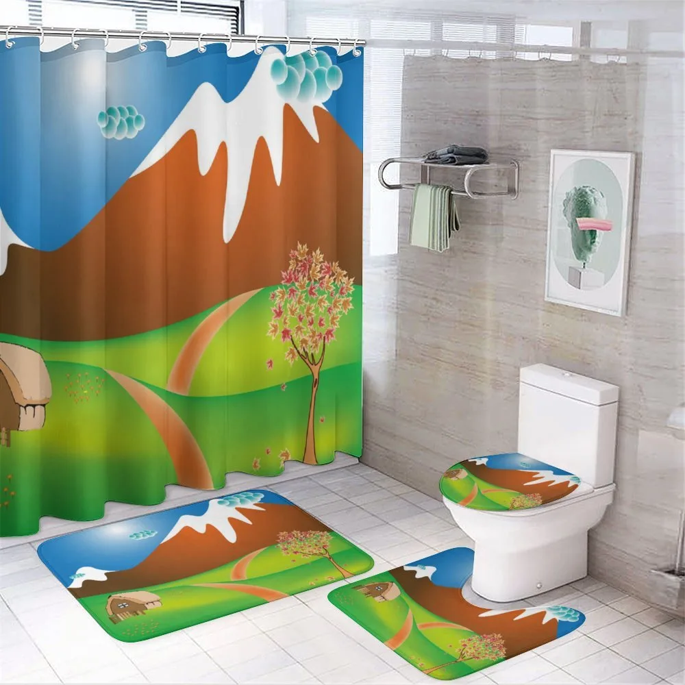 Cartoon Country Scene — 4-Piece Bathroom Set preview