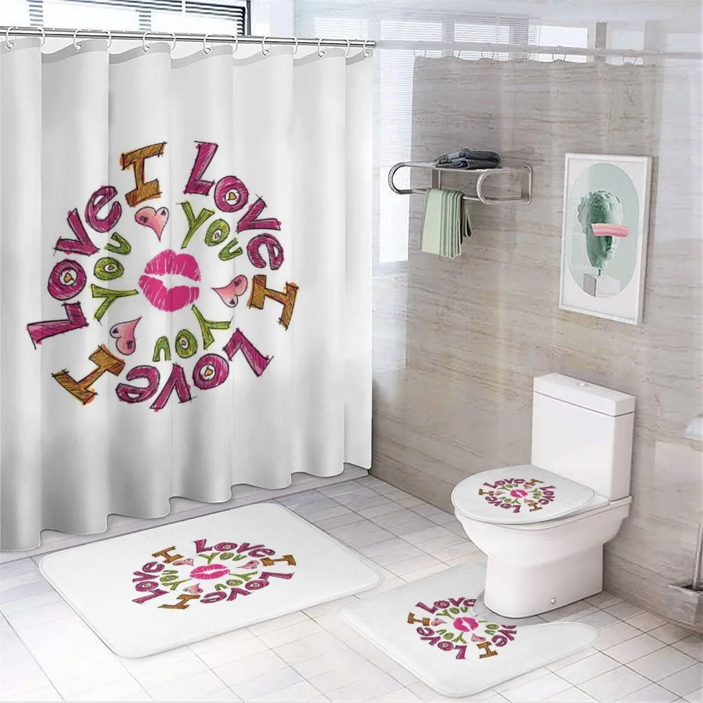 Colorful Sketchy — 4-Piece Bathroom Set preview