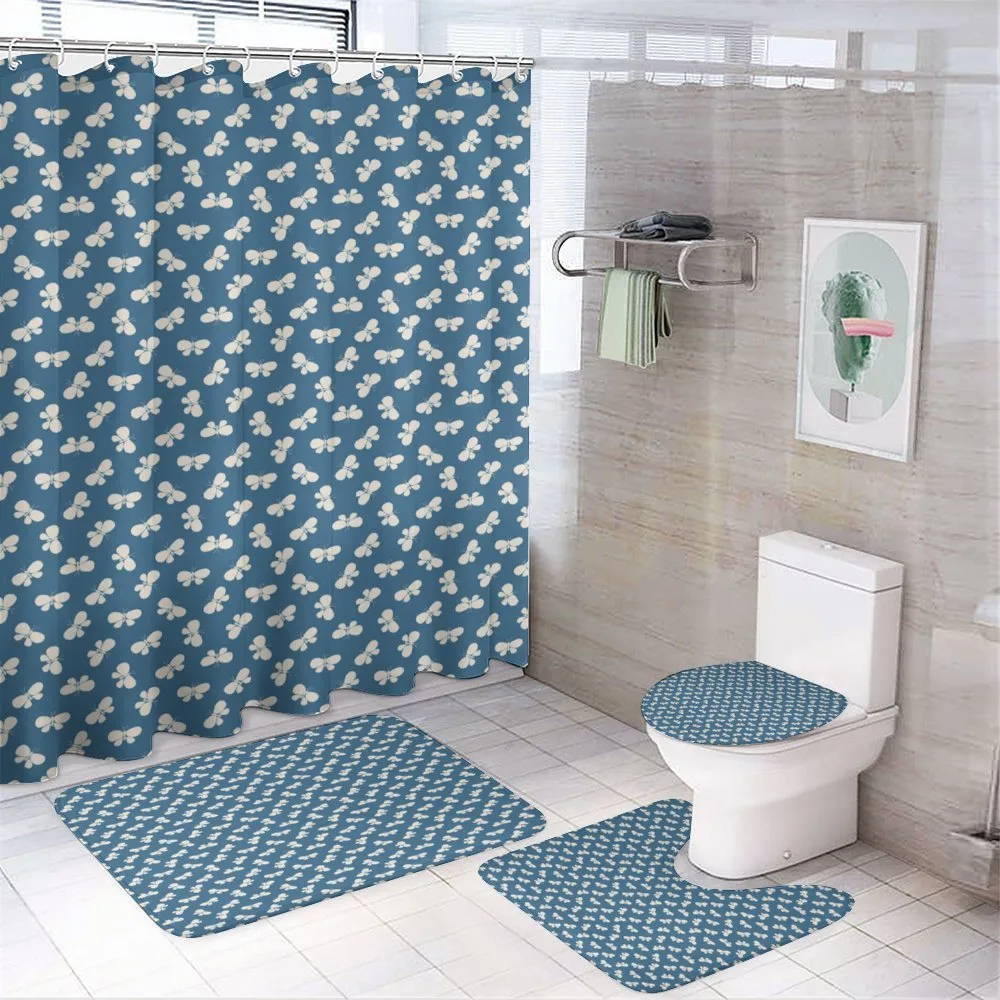 Japanese Nature Pattern — 4-Piece Bathroom Set preview