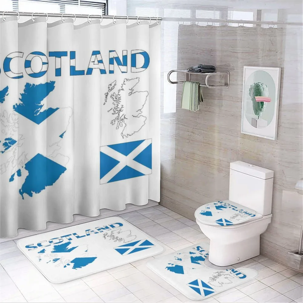 Country Map and the Flag — 4-Piece Bathroom Set preview