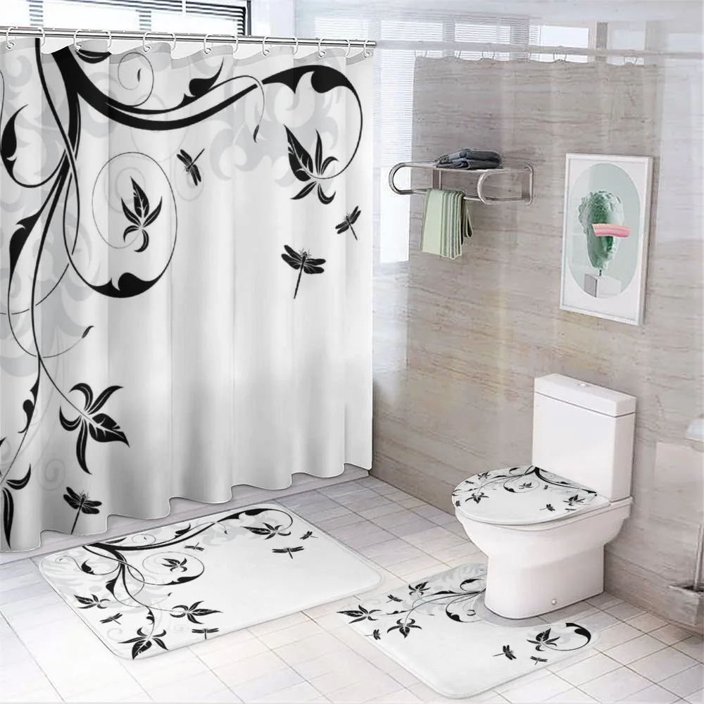 Damask Curl Leaves — 4-Piece Bathroom Set preview