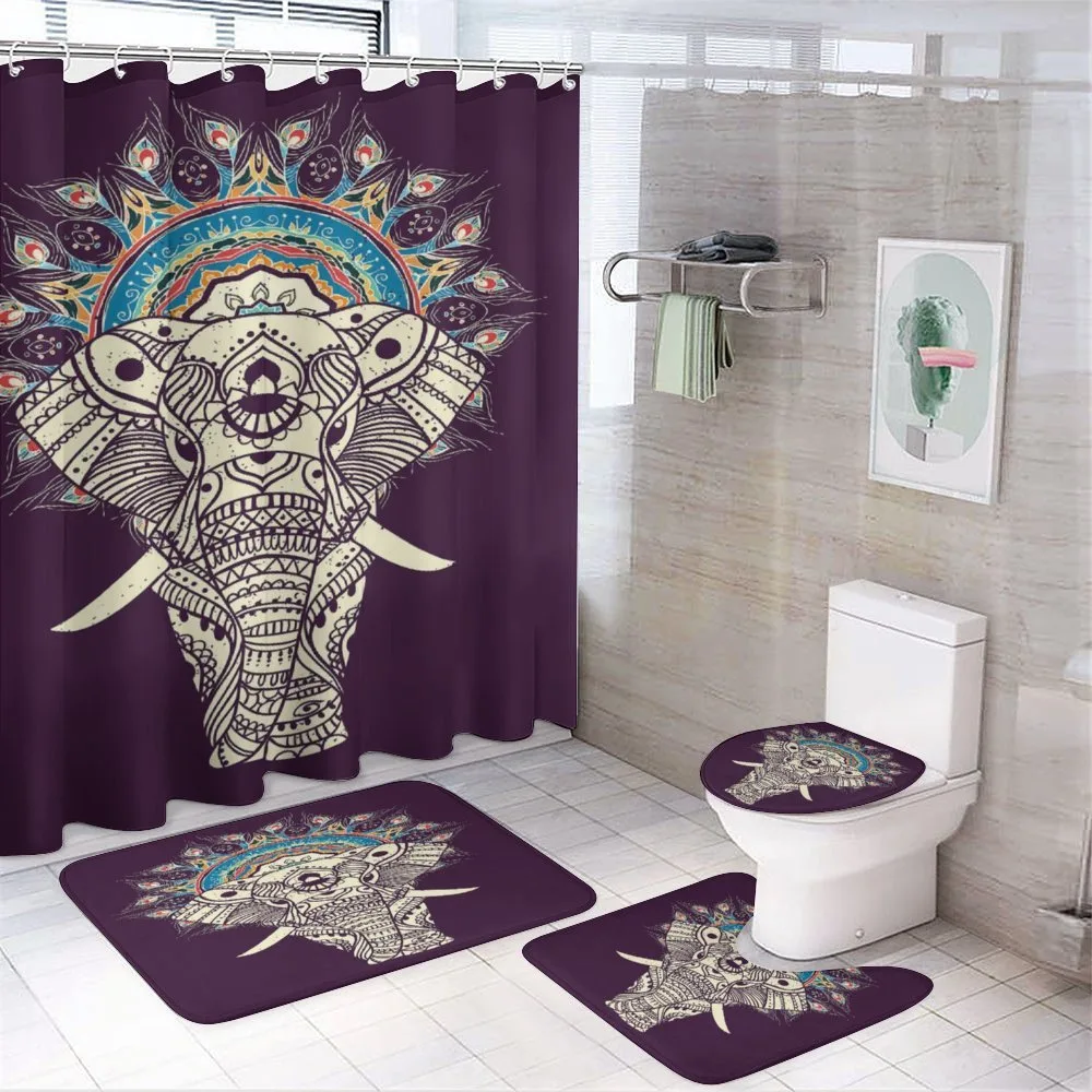Floral Swirls Detail — 4-Piece Bathroom Set preview