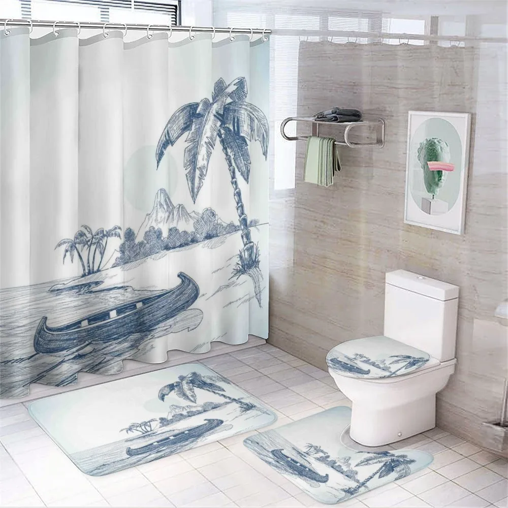 Island Beach Art — 4-Piece Bathroom Set preview