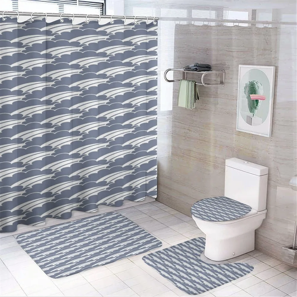 Japanese Stripes — 4-Piece Bathroom Set preview