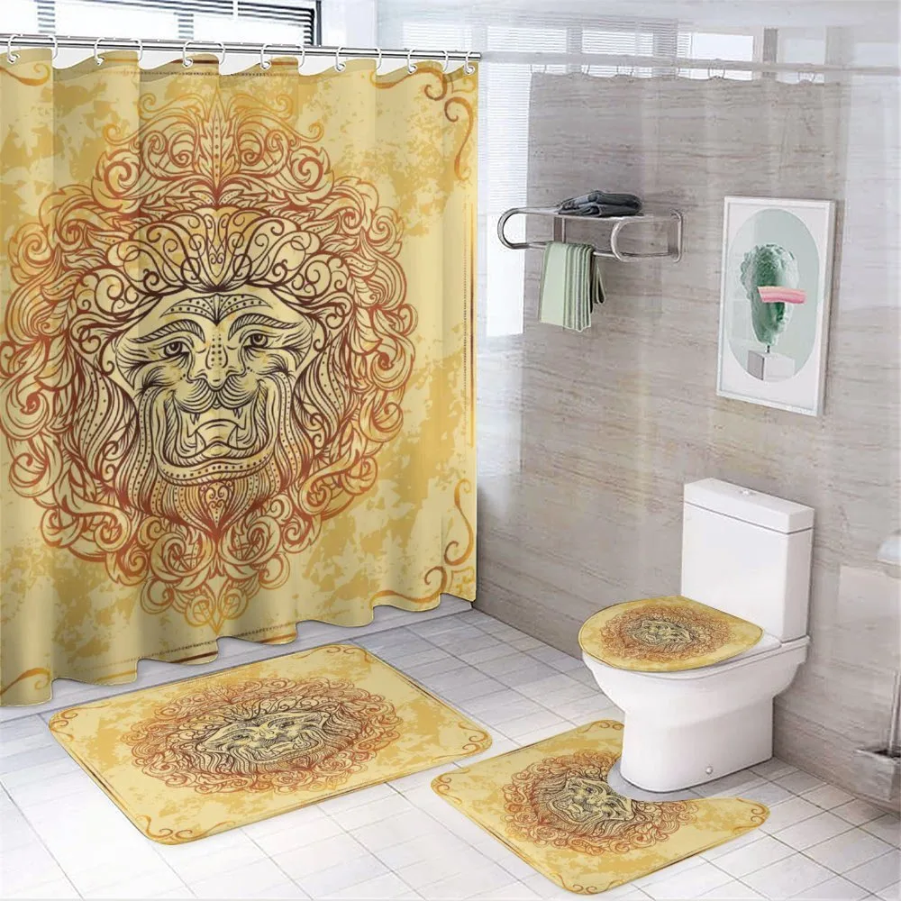 Lion Zodiac Astrology — 4-Piece Bathroom Set preview