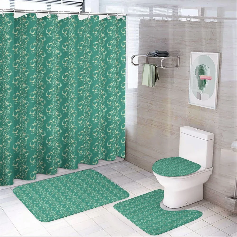 Shapes in Damask Pattern — 4-Piece Bathroom Set preview