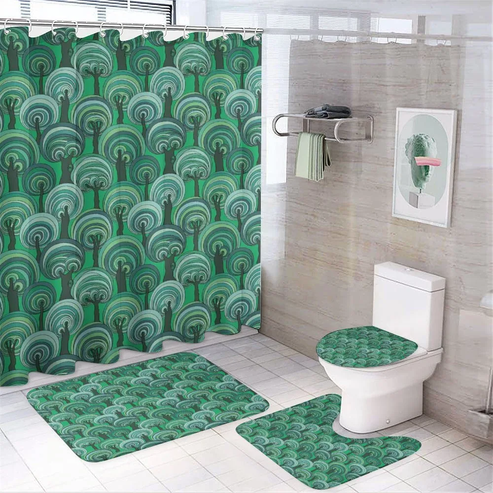 Abstract Forest Pattern — 4-Piece Bathroom Set preview