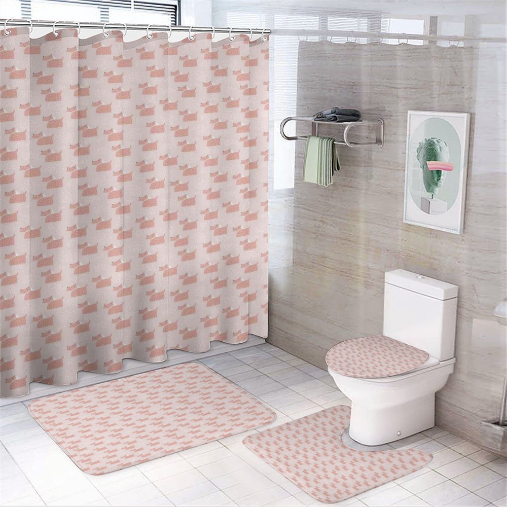 Abstract Puppy Dogs with Dots — 4-Piece Bathroom Set preview