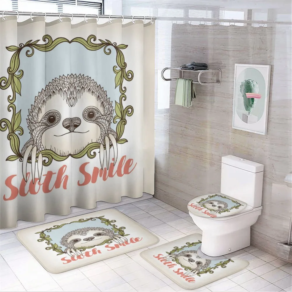 Animal Floral Frame — 4-Piece Bathroom Set preview