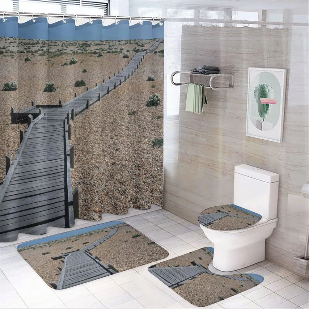 Coastline Pebbles Peace — 4-Piece Bathroom Set preview