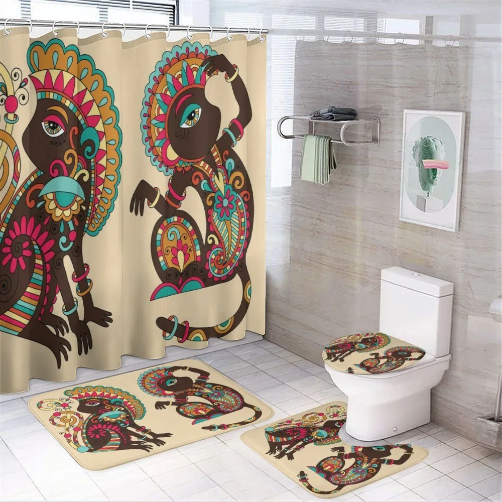 Patterns Monkey — 4-Piece Bathroom Set preview