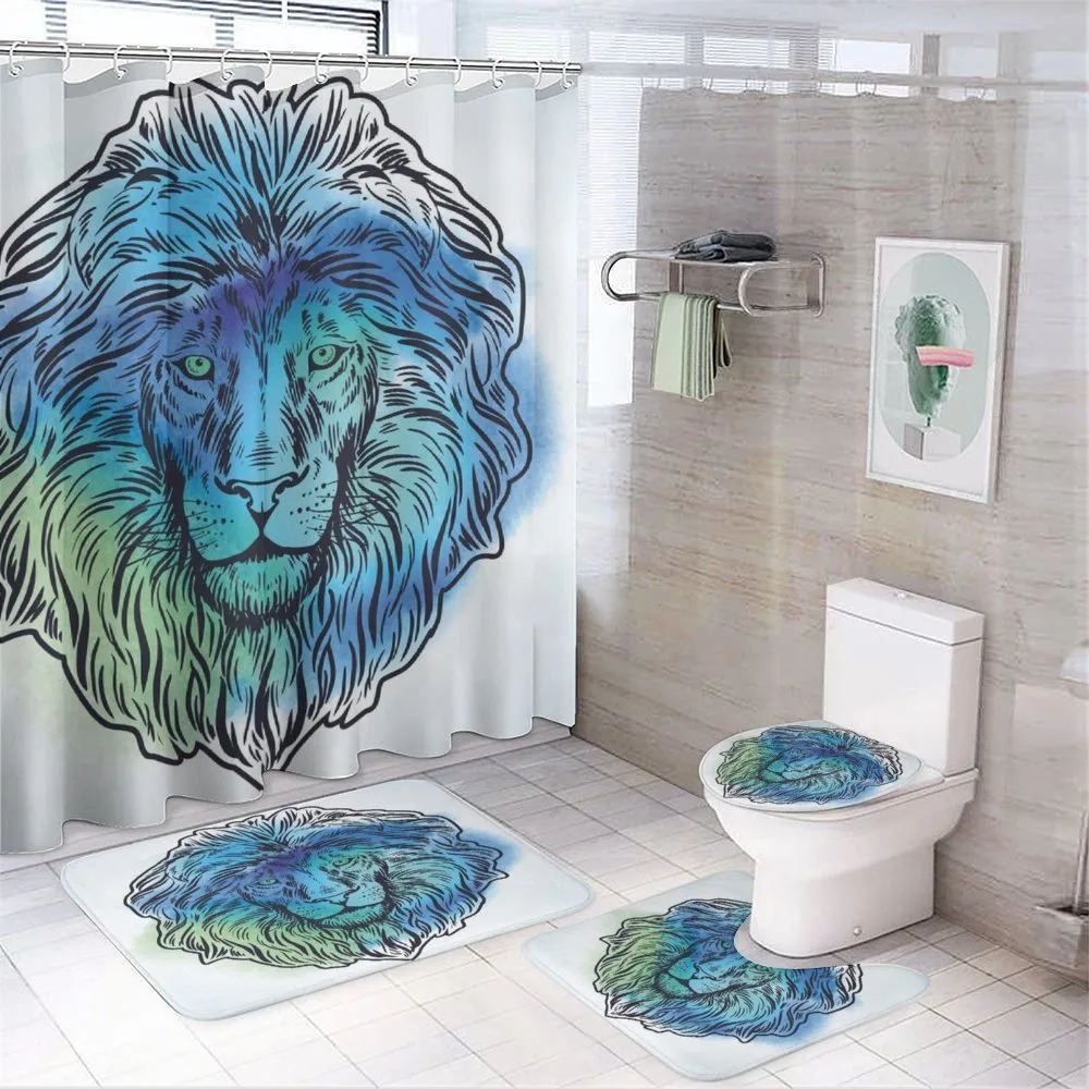 Portrait King of Forest — 4-Piece Bathroom Set preview