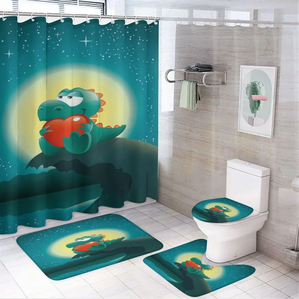 Romantic Dino — 4-Piece Bathroom Set preview