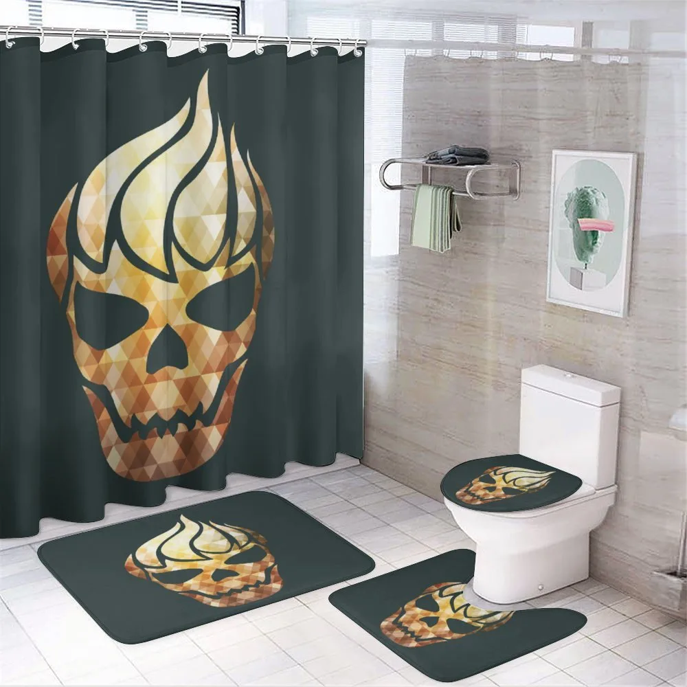 Skull Fractal Effects — 4-Piece Bathroom Set preview