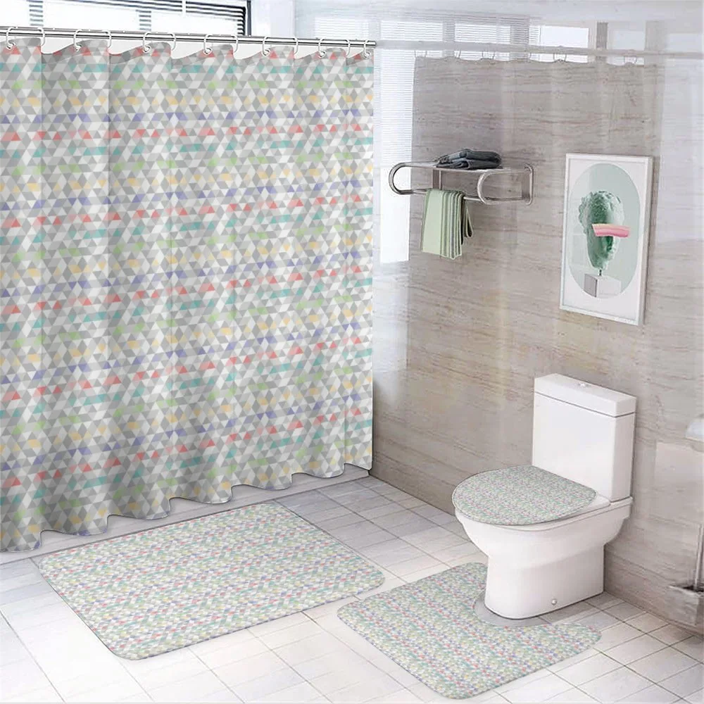 Triangles Mosaic Tile — 4-Piece Bathroom Set preview