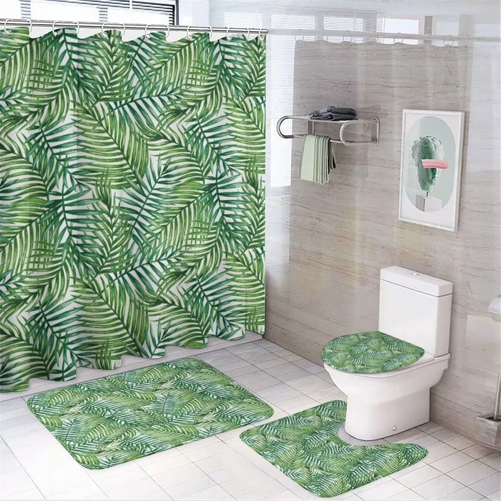 Botanical Wild Palm Trees — 4-Piece Bathroom Set preview