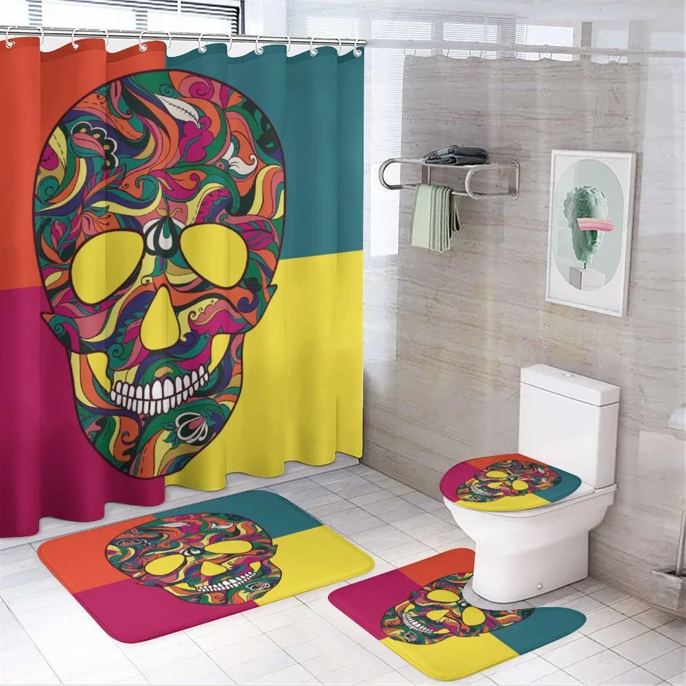 Colorful Calavera — 4-Piece Bathroom Set preview