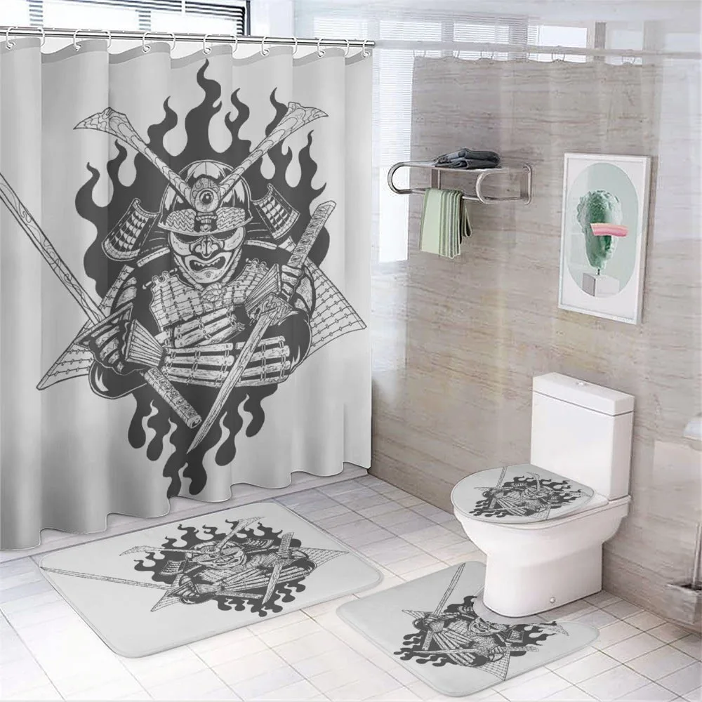Ghost Ninja Fire Oriental — 4-Piece Bathroom Set preview