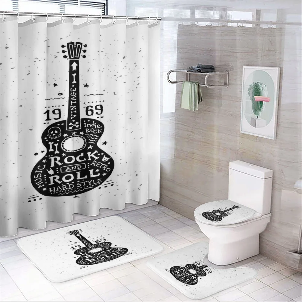 Grunge Look Rock 'n' Roll — 4-Piece Bathroom Set preview