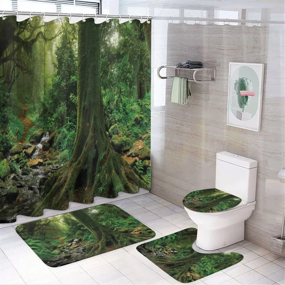 Moss on Trees Stream — 4-Piece Bathroom Set preview