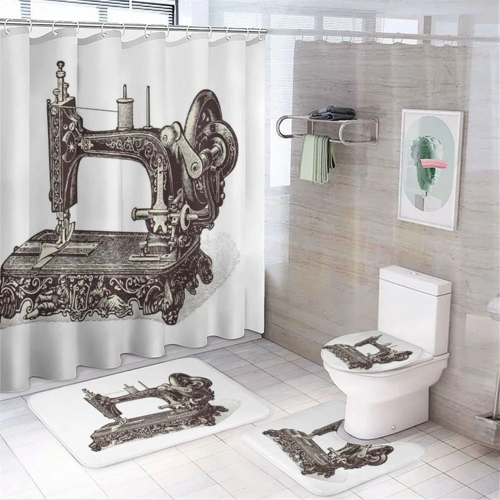 Old Sewing Machine — 4-Piece Bathroom Set preview